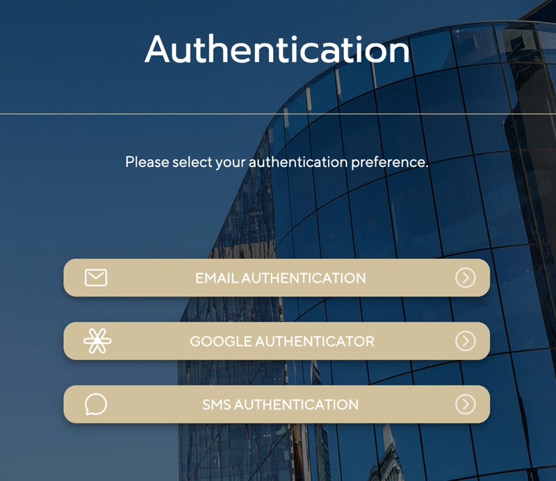 Investor Portal authentication